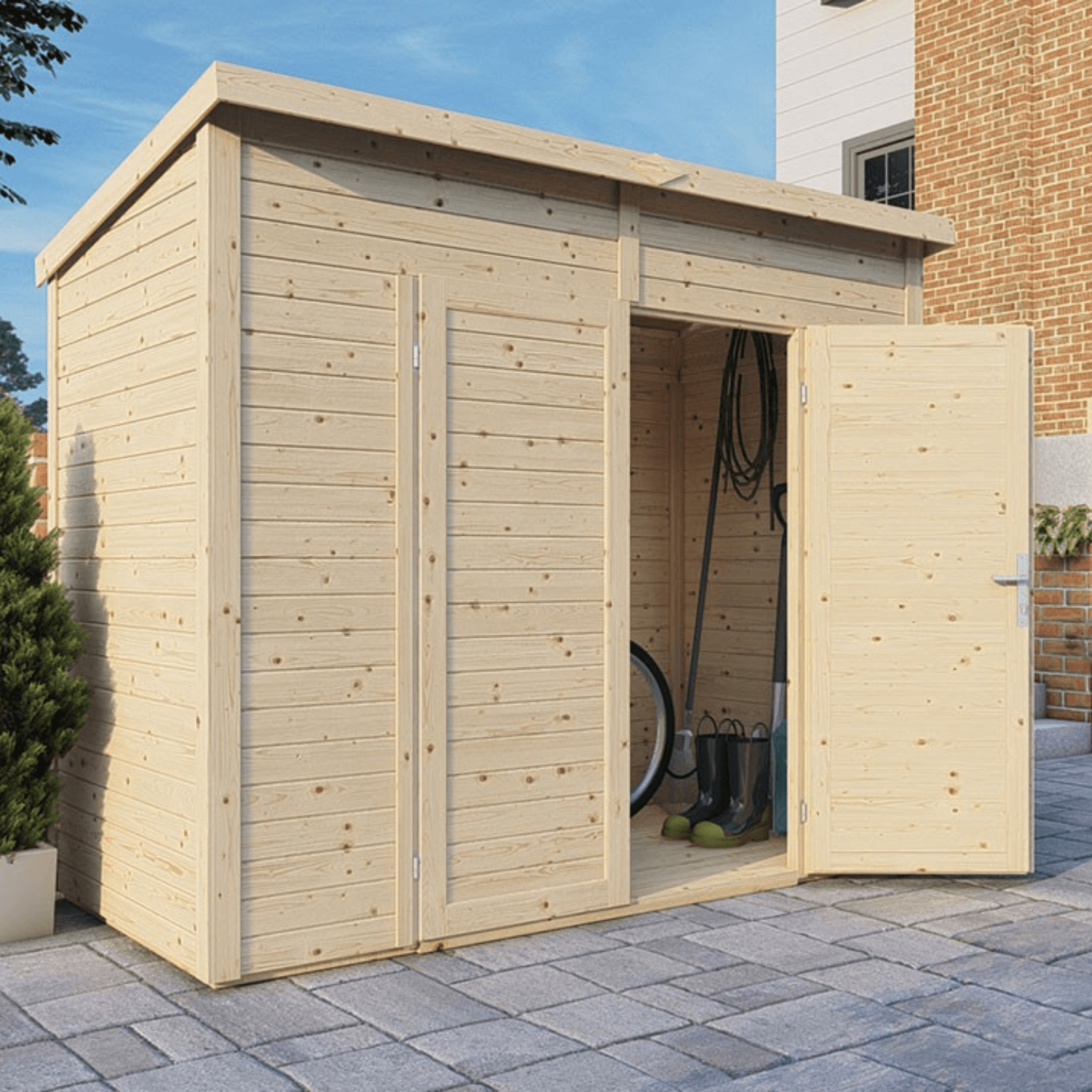 Abri de jardin bois Midway – 244 x 121 cm - Image 1